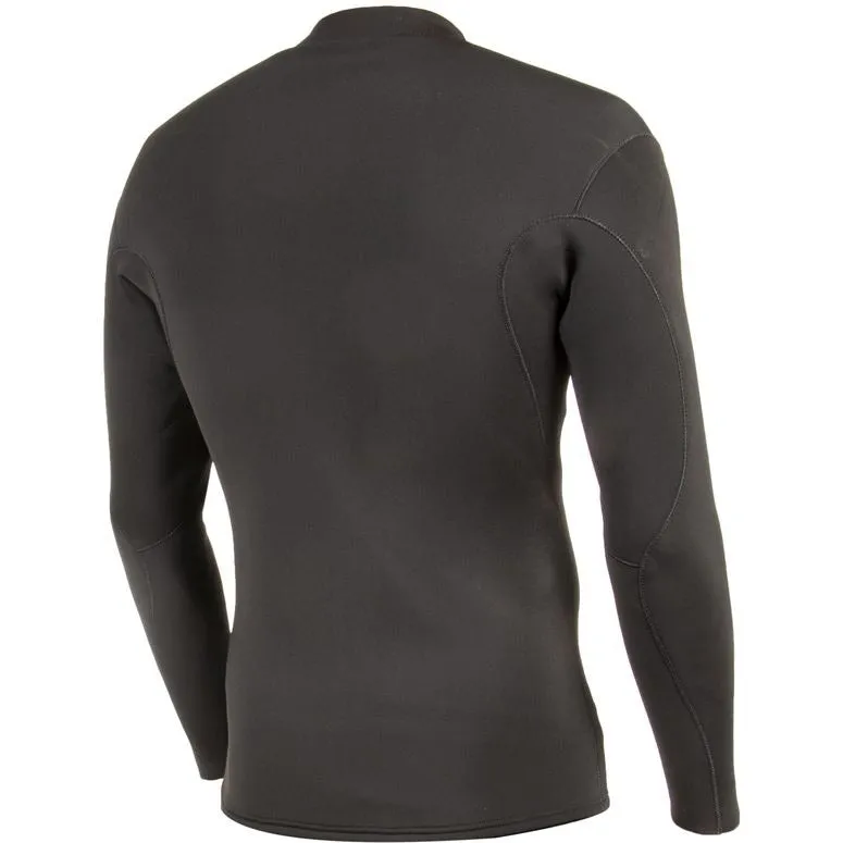 2mm Mens Vissla Solid Sets 2mm Front Zip Jacket Black