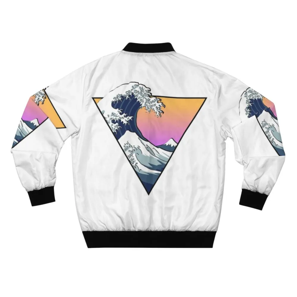 Aesthetic Japanese Great Wave Bomber Jacket