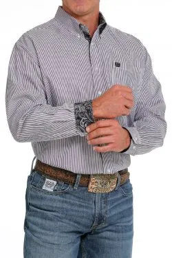 CINCH LS STRIPE BUTTON SHIRT