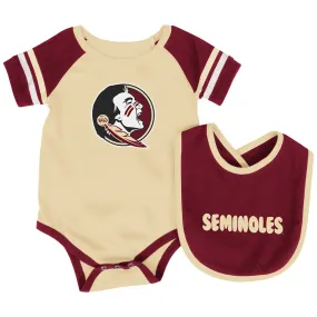 Florida State Baby Roll Out Bodysuit and Bib Set
