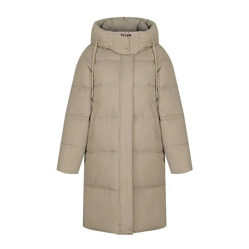 Long Over The Knee Thickened Hooded Jacket