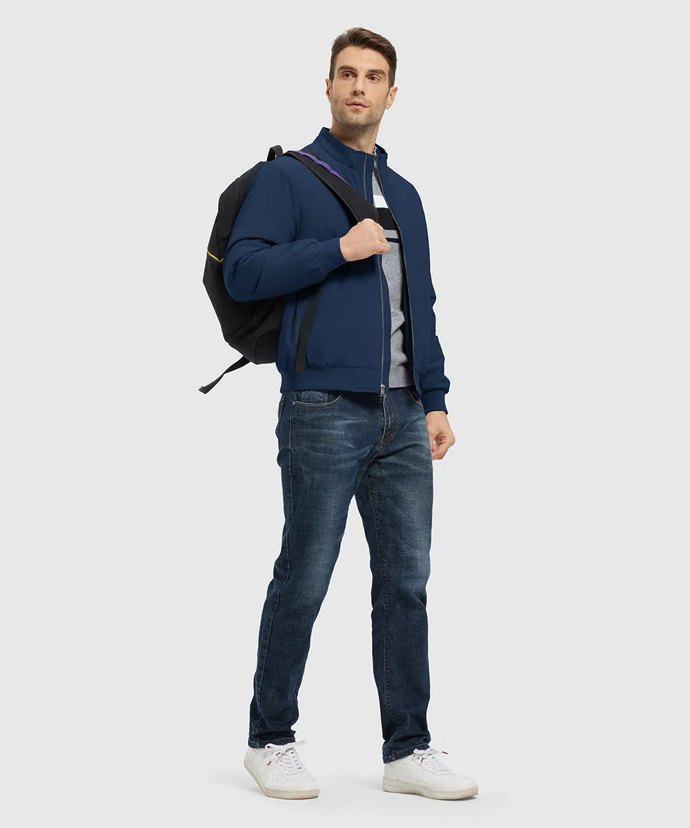 Men's Quilted Cotton Stand Collar Jacket