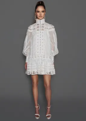 Organza Babydoll Midi Dress